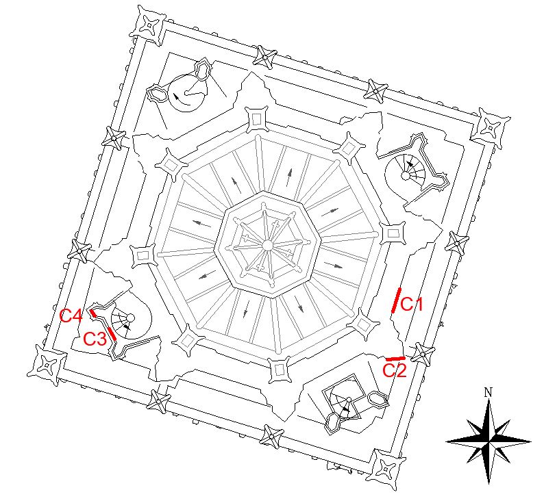 Localisation cadran solaire de la cathédrale de bayeux