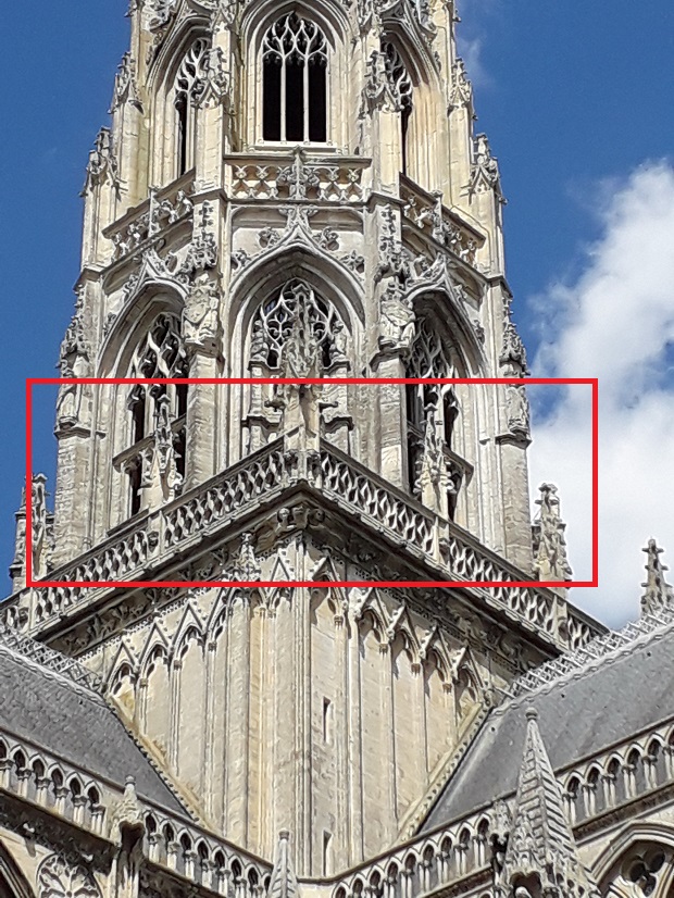 Localisation cadran solaire de la cathédrale de bayeux